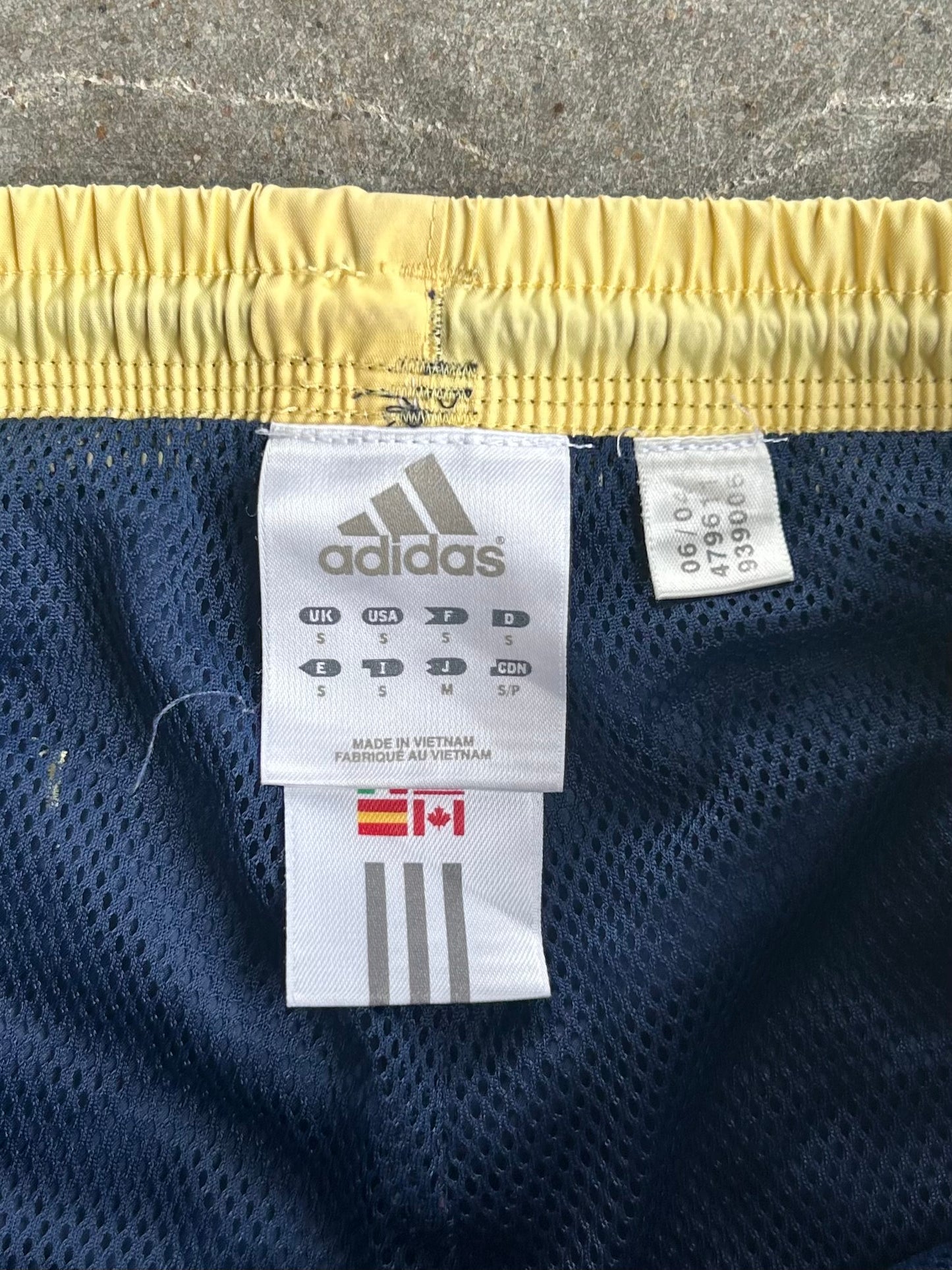 Vintage Navy & Gold Adidas Track Pants - S