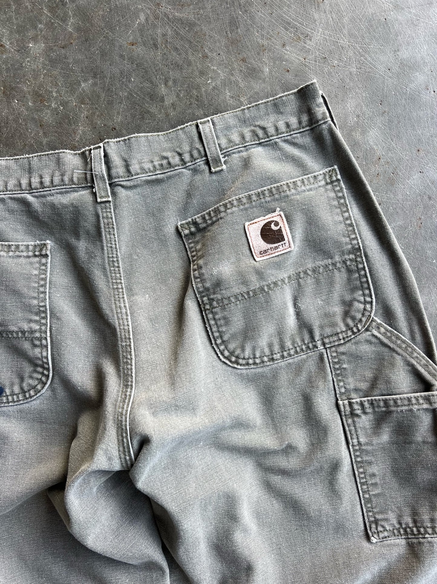 Vintage Faded Green Carhartt Carpenter Pants - 36