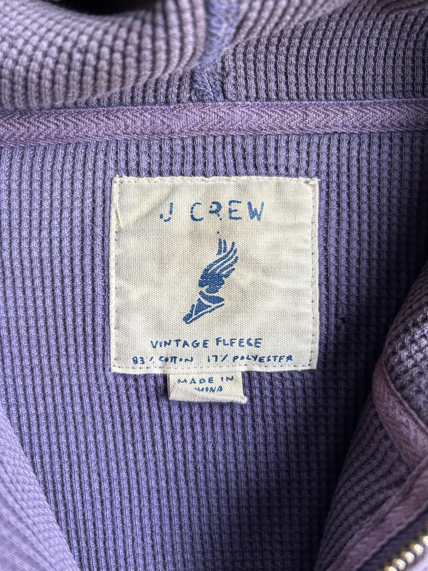 Vintage Purple Faded J Crew Zip Up - XL