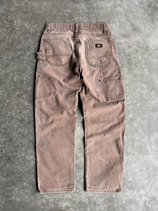 Vintage Brown Distressed Dickies Carpenter Pants - 32