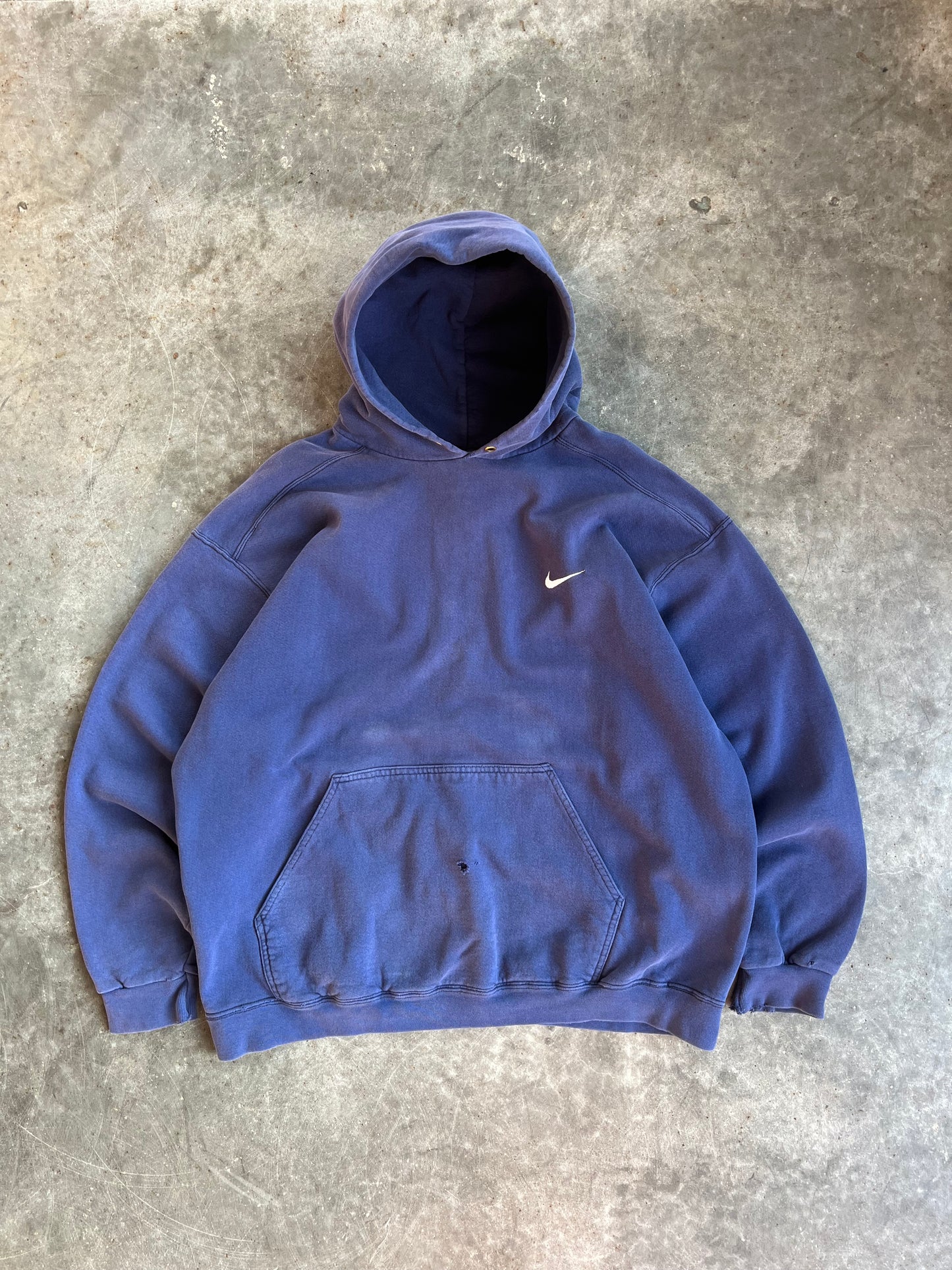 Vintage 90s Blue Nike Hoodie - XL