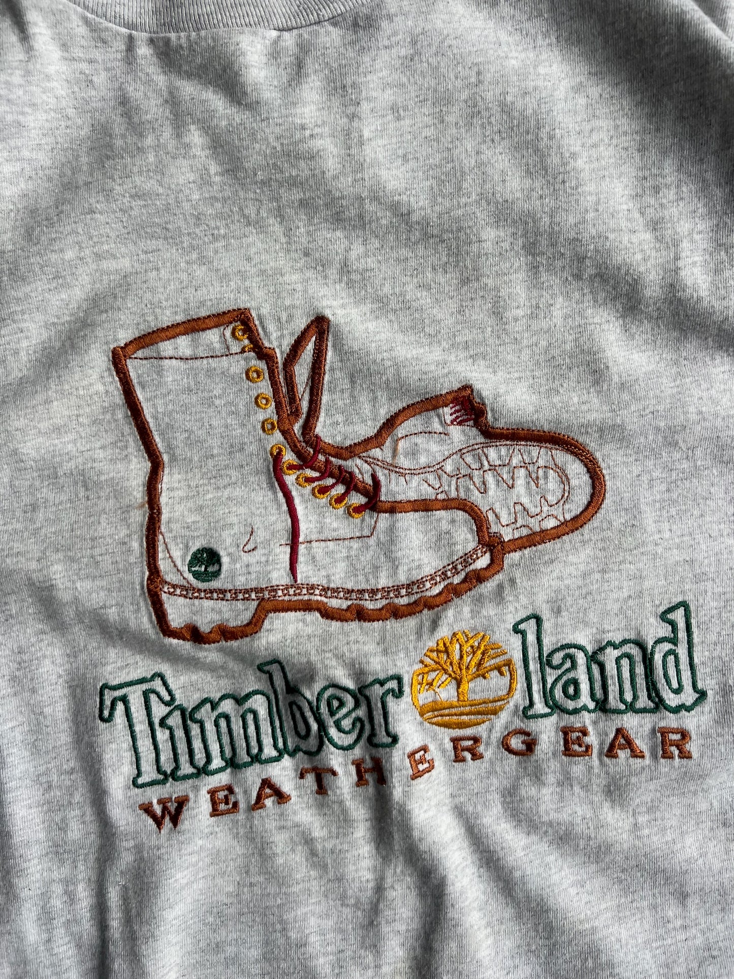 Vintage Grey Embroidered Timberland Shirt - XL