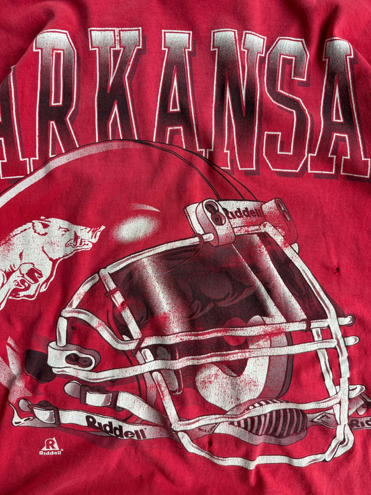 Vintage Single Stitch Arkansas Graphic Distressed Tee - L