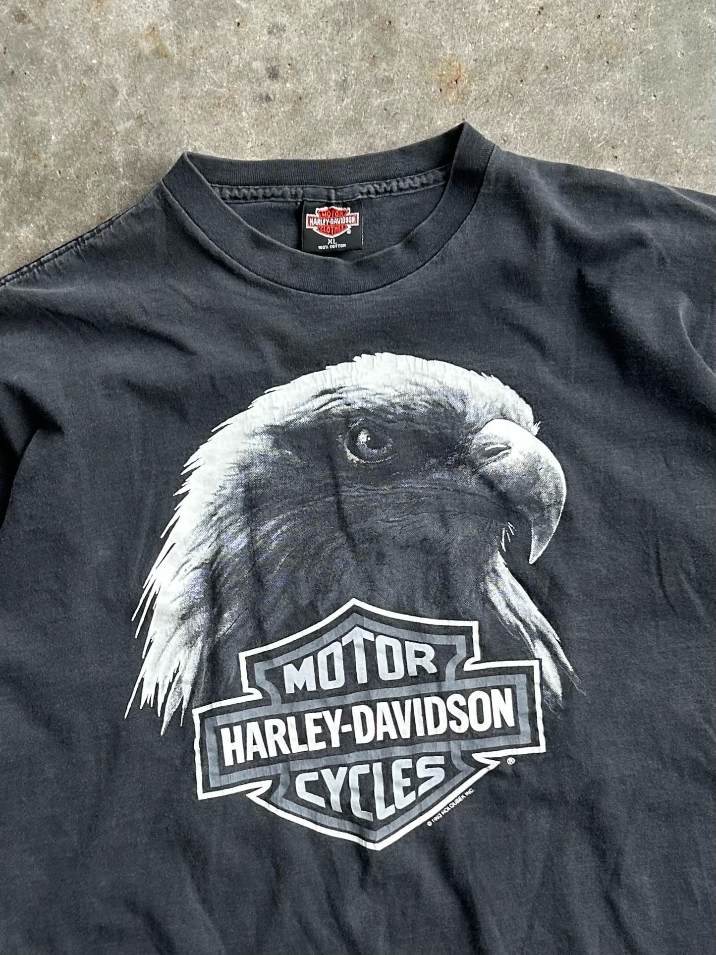 Vintage Black Harley Davidson Tee - XL