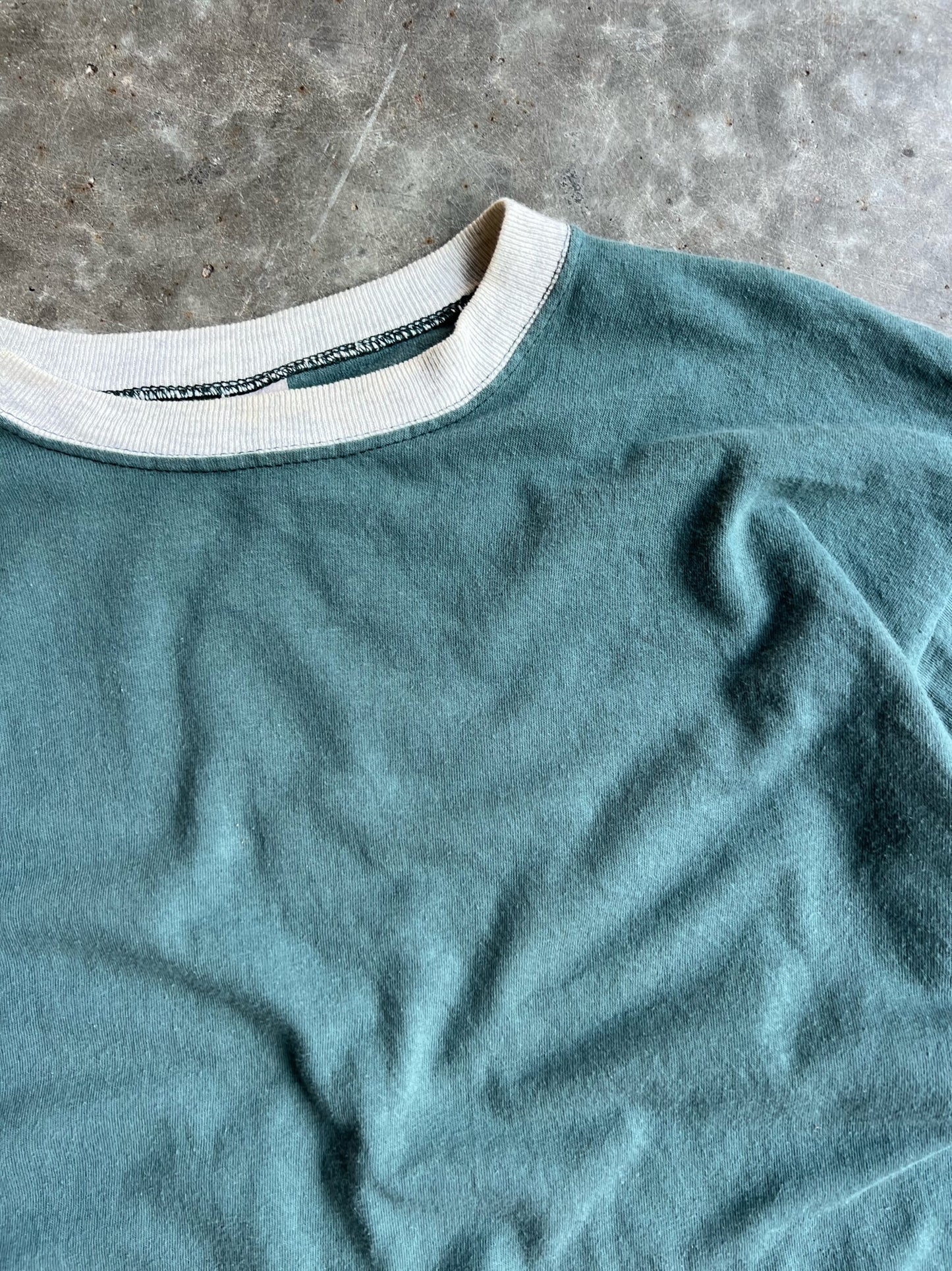 Vintage Faded Teal Blank Shirt - XL