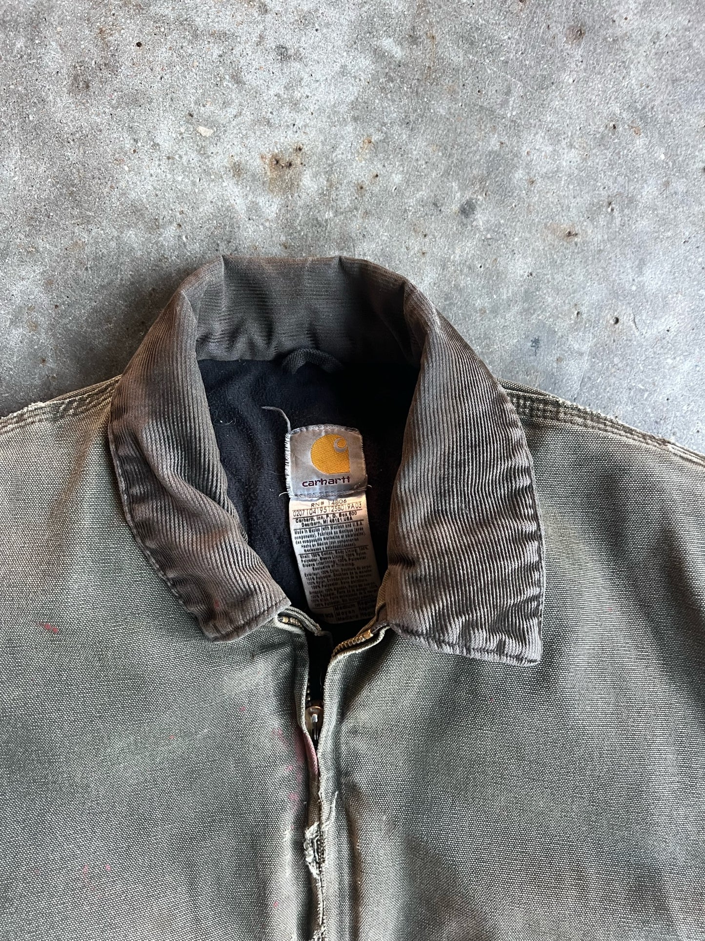 Vintage Distressed Green Detroit Carhartt Jacket - M