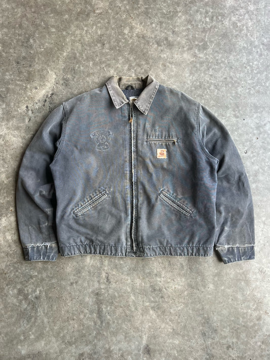 Vintage Faded Flannel Lined Carhartt Detroit Jacket - XXL