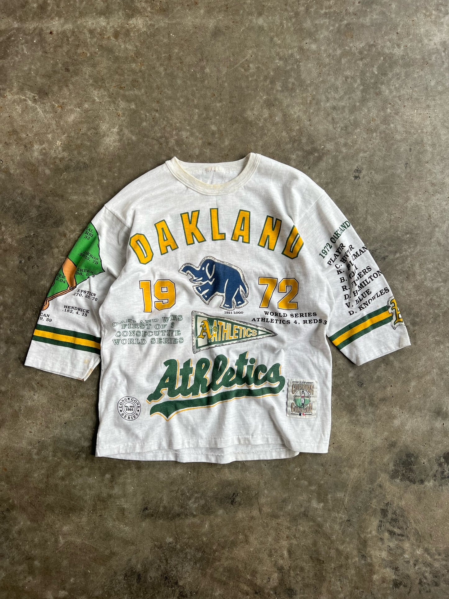 Vintage Oakland Athletics Single Stitch Long Gone Shirt - XL