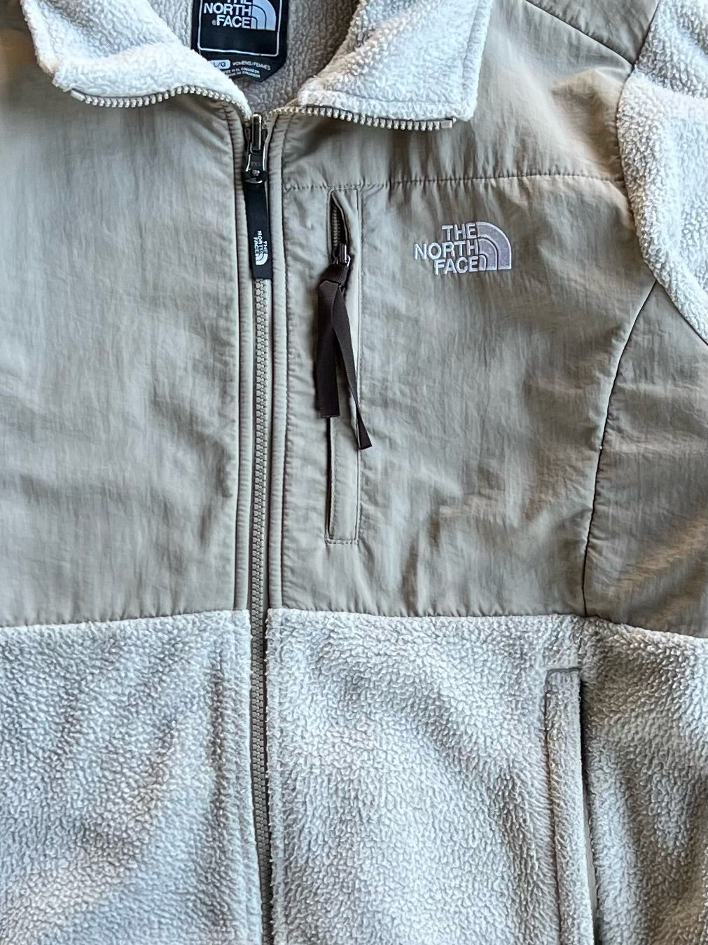 Vintage Fleece Cream North Face Jacket - L