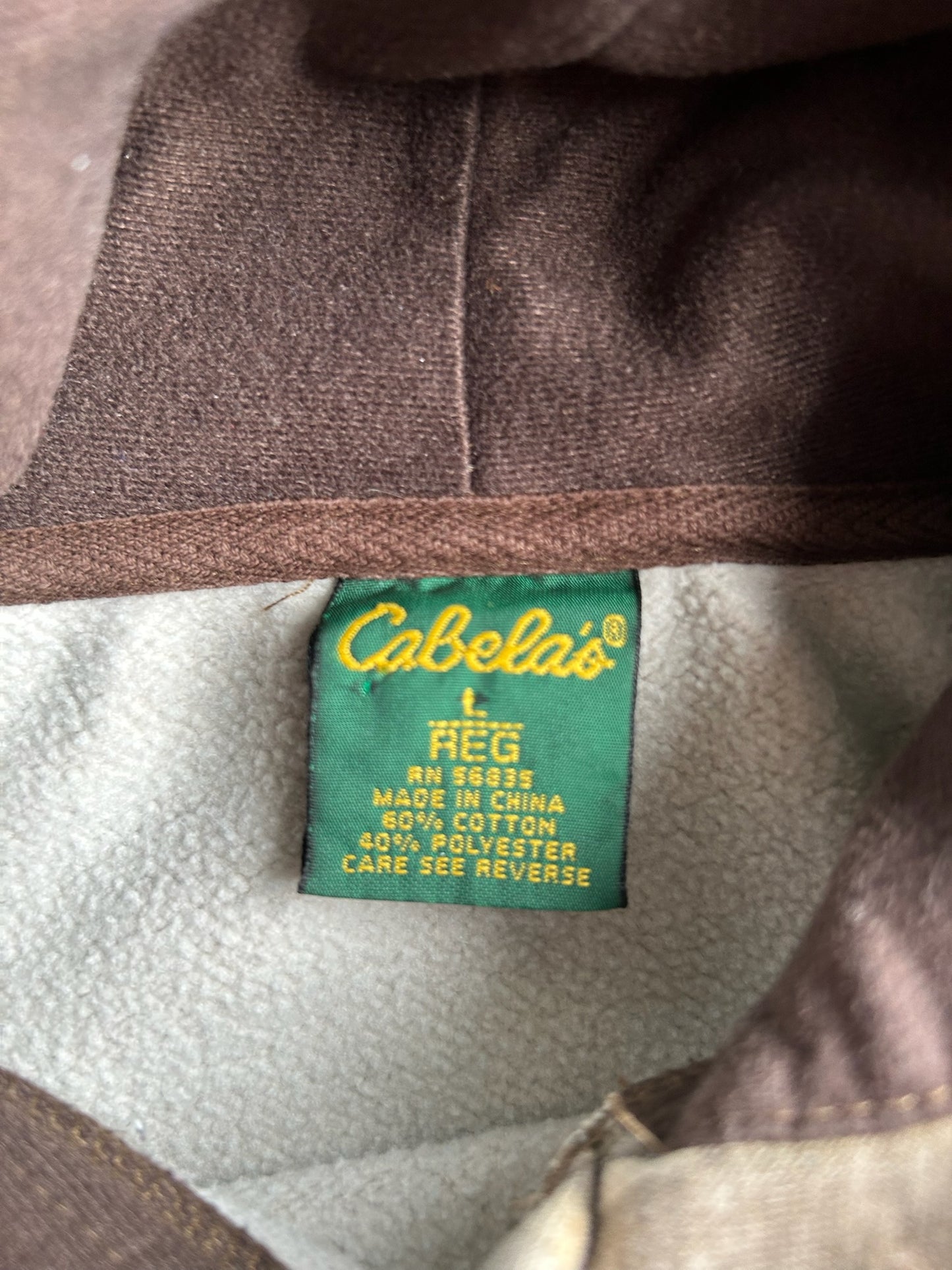 Vintage Camo Cabela’s Hoodie - L