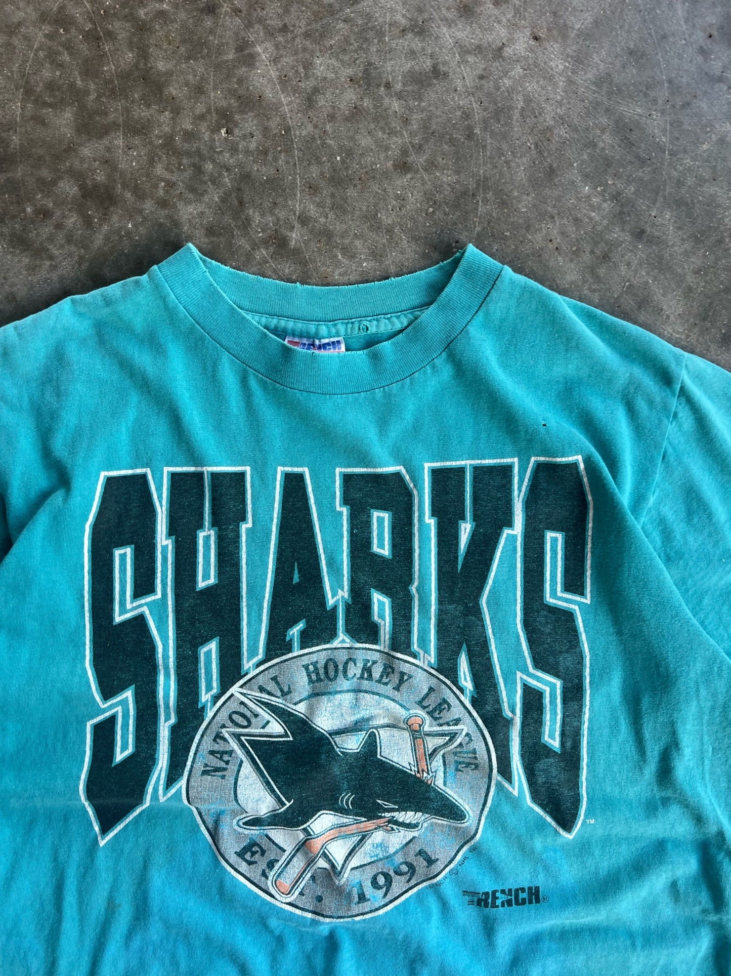 Vintage Teal NHL Sharks Shirt - L