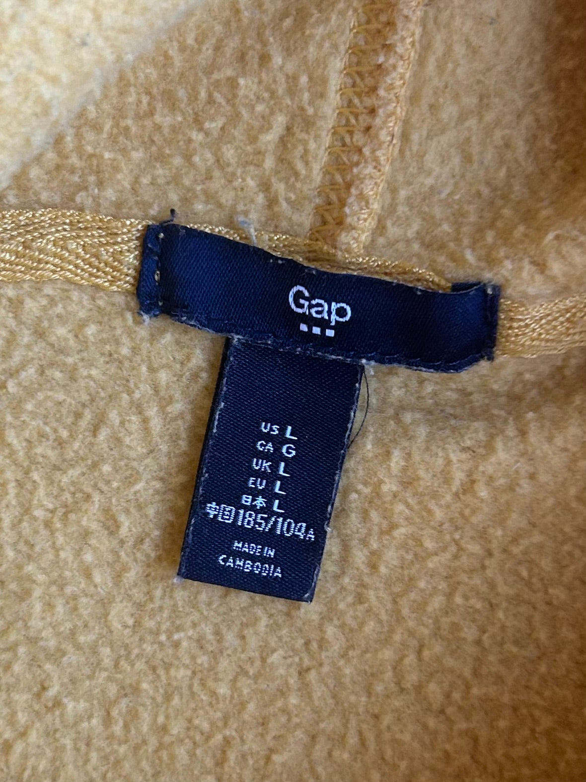 Vintage Yellow GAP Hoodie - L