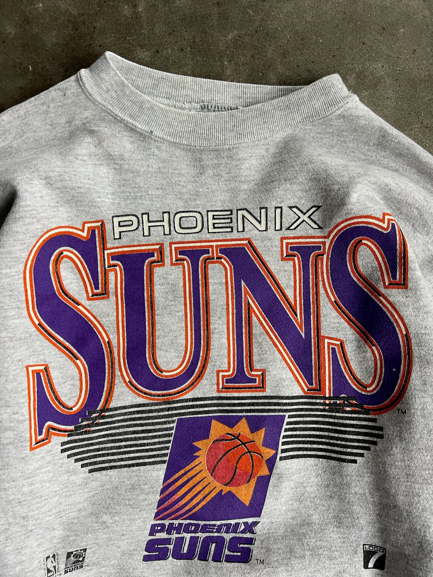 Vintage Grey Phoenix Suns Crew - L