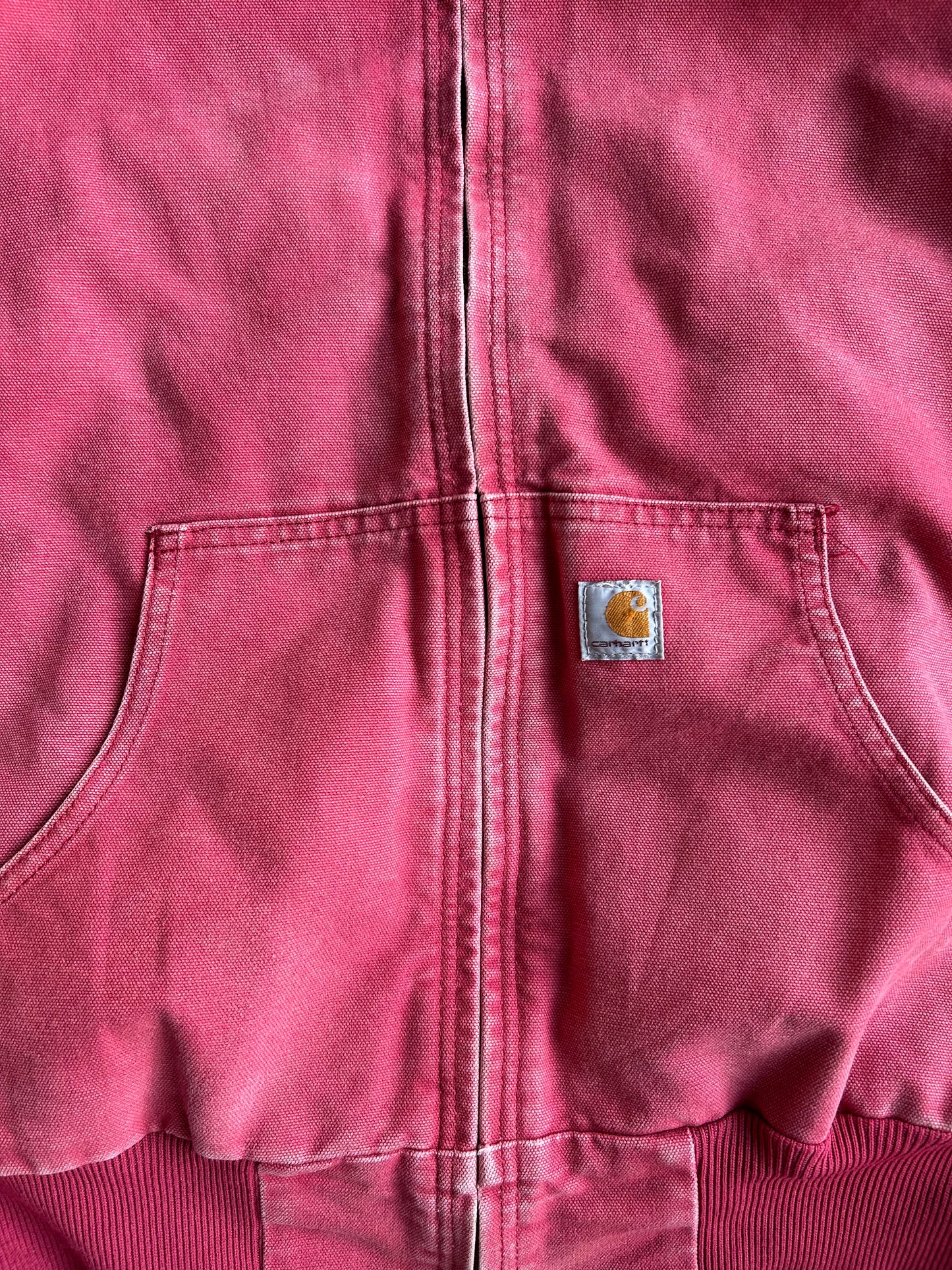 Hot Pink Hooded Carhartt Jacket - L