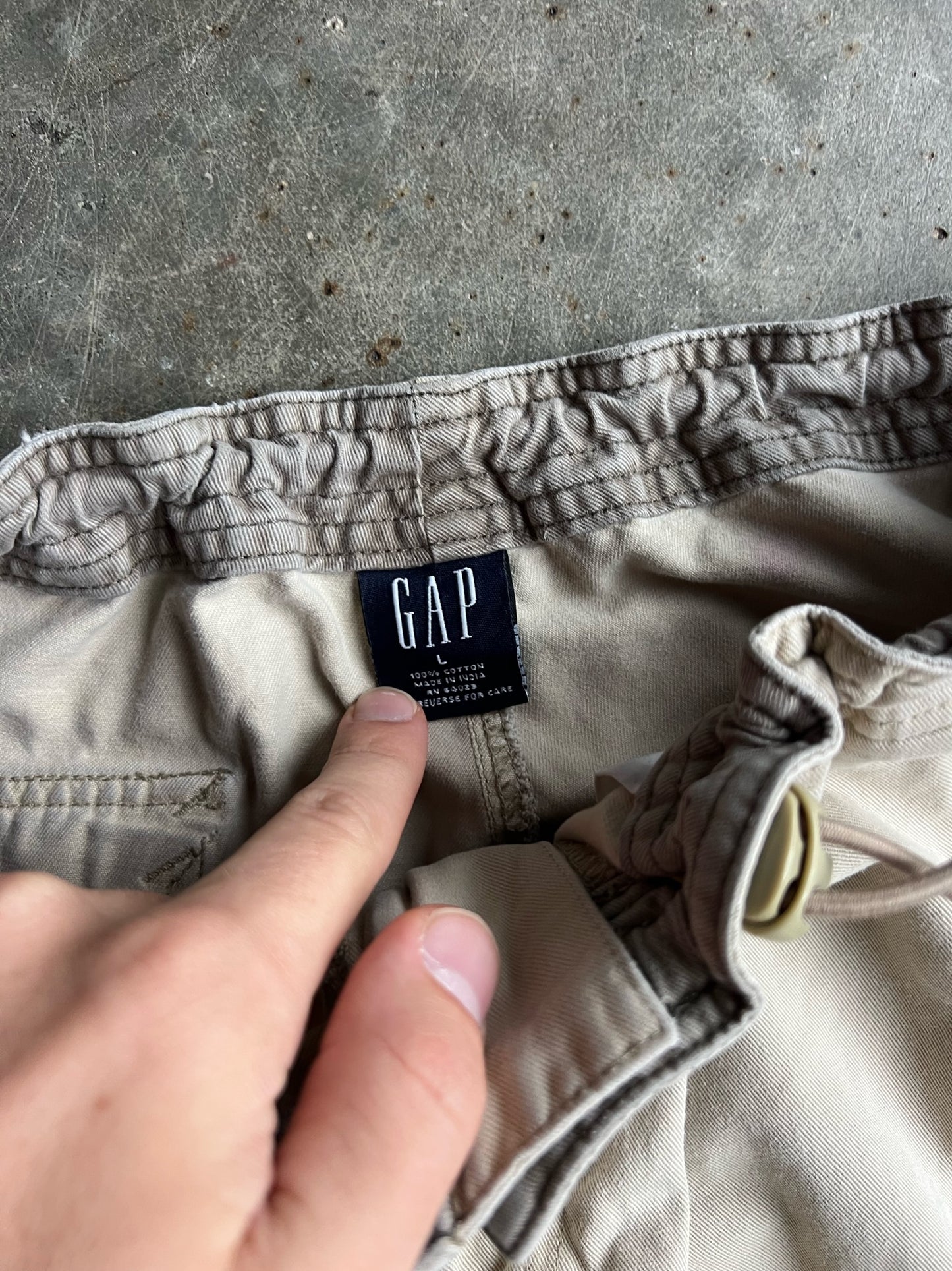 Vintage Khaki Gap Drawstring Utility Pants - L