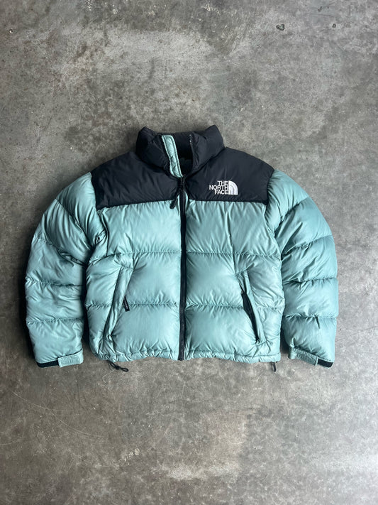 Vintage Sage Green North Face Puffer Coat - M