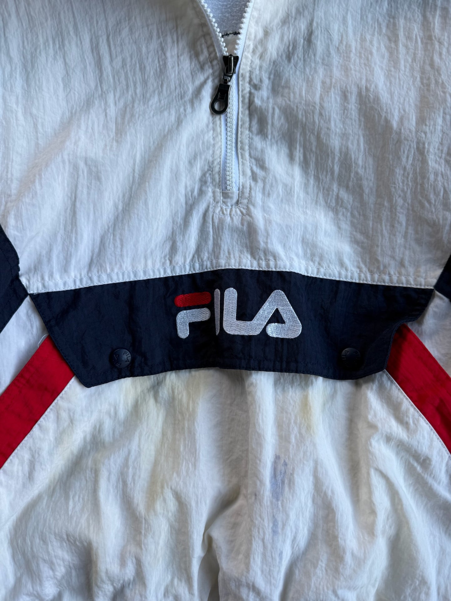 Vintage Fila Windbreaker Quarter Zip - L