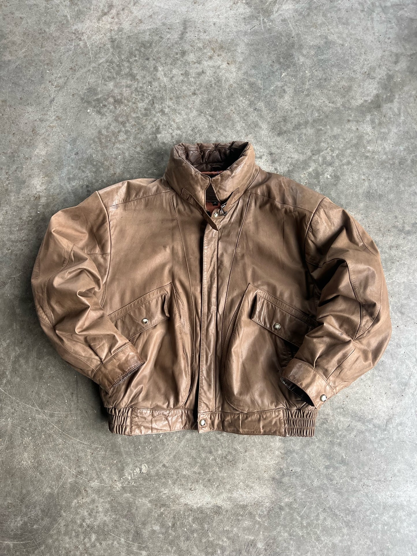 Vintage J Riggings Leather Jacket - M