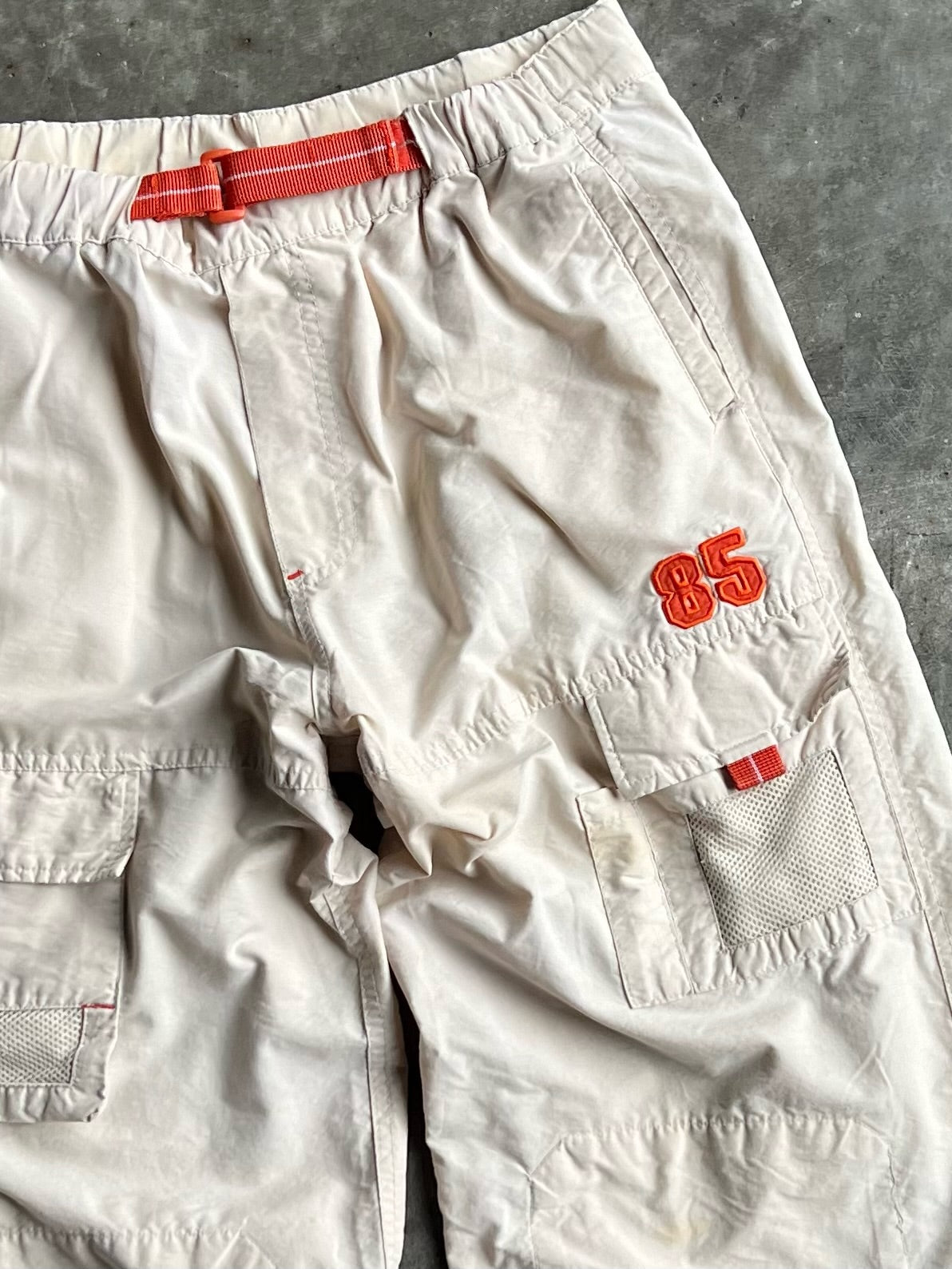 Vintage Cream Faded Glory Utility Pants - L (Youth)