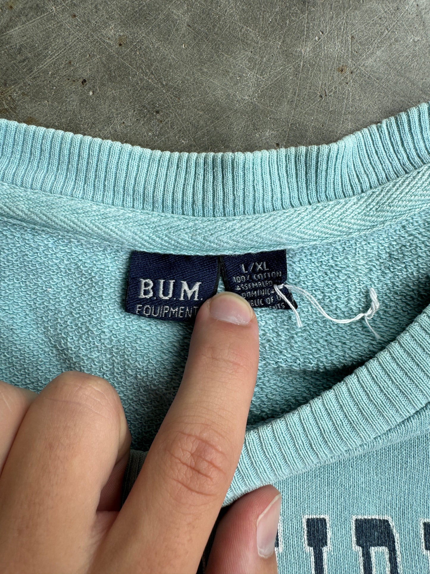 Vintage Bum Equipment Blue Crew - L/XL