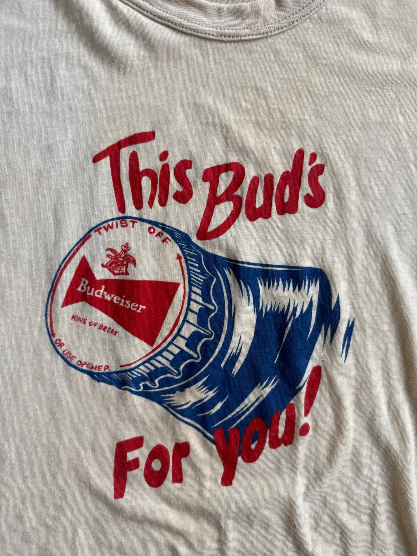 True Vintage Single Stitch This Bud’s For You Graphic Faded Tee - L