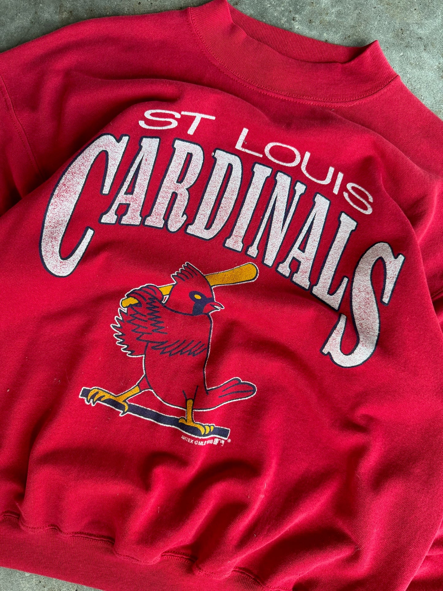 Vintage Faded Cardinals Crew - L