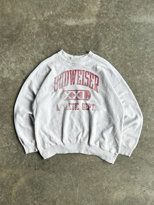 Vintage Faded Budweiser Athletic Dept. Crew - XL