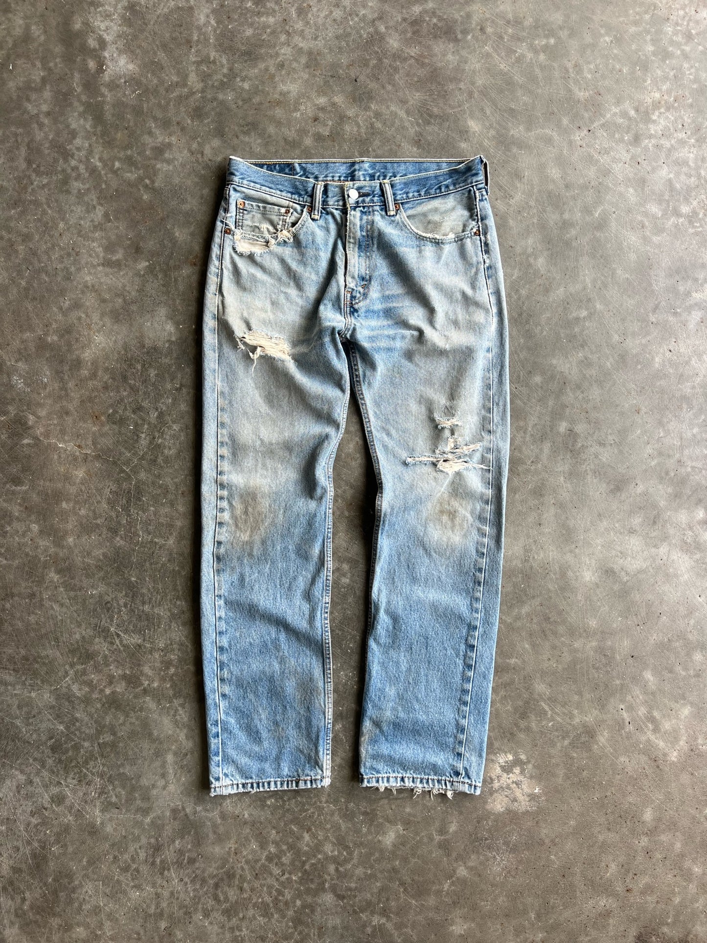 Vintage Distressed Faded Levi's 505 Pants - 34