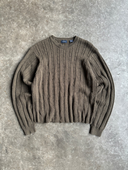 Vintage IZOD Crop Brown Sweater - M