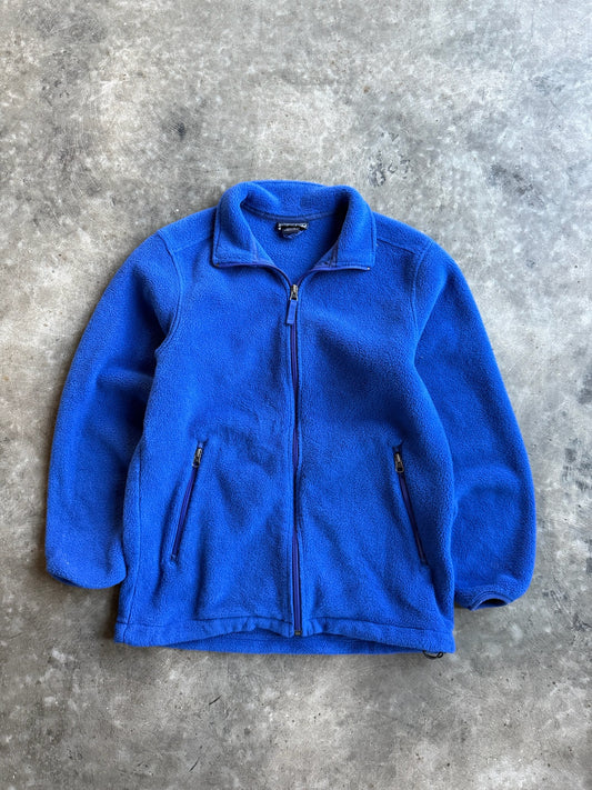 Vintage Royal Blue Lands End Fleece Zip Up - S