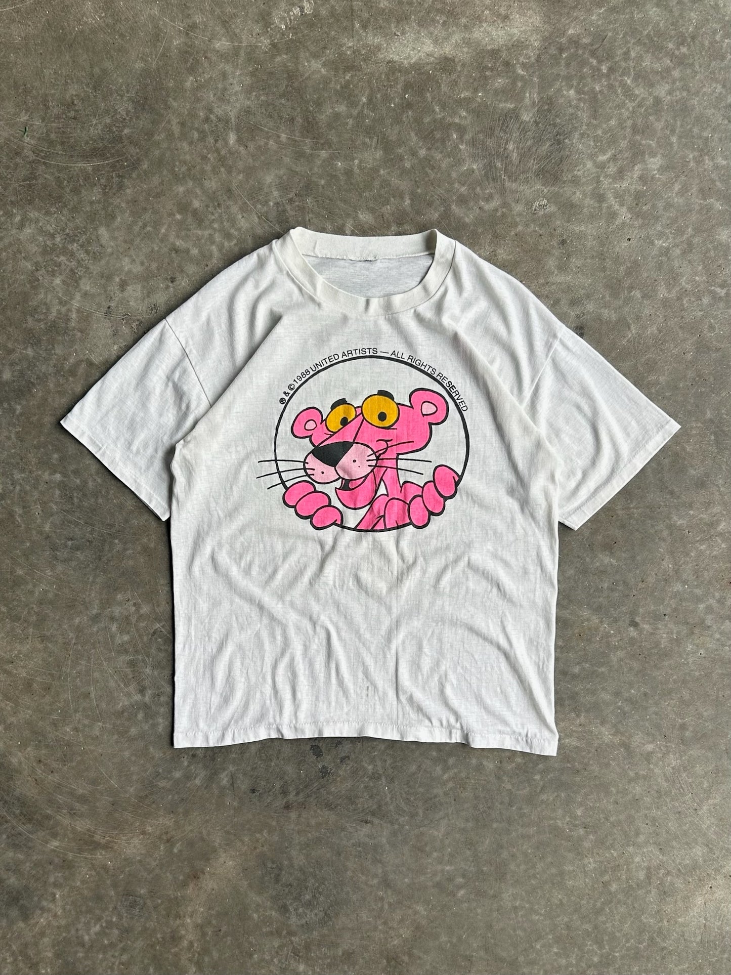 Vintage White 1988 Pink Panther Tee - L