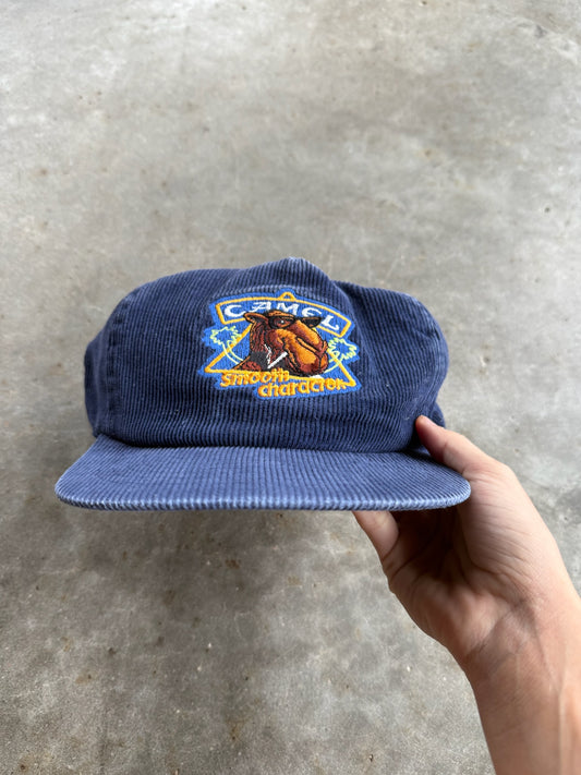 Vintage Navy Corduroy Camel Snapback Hat