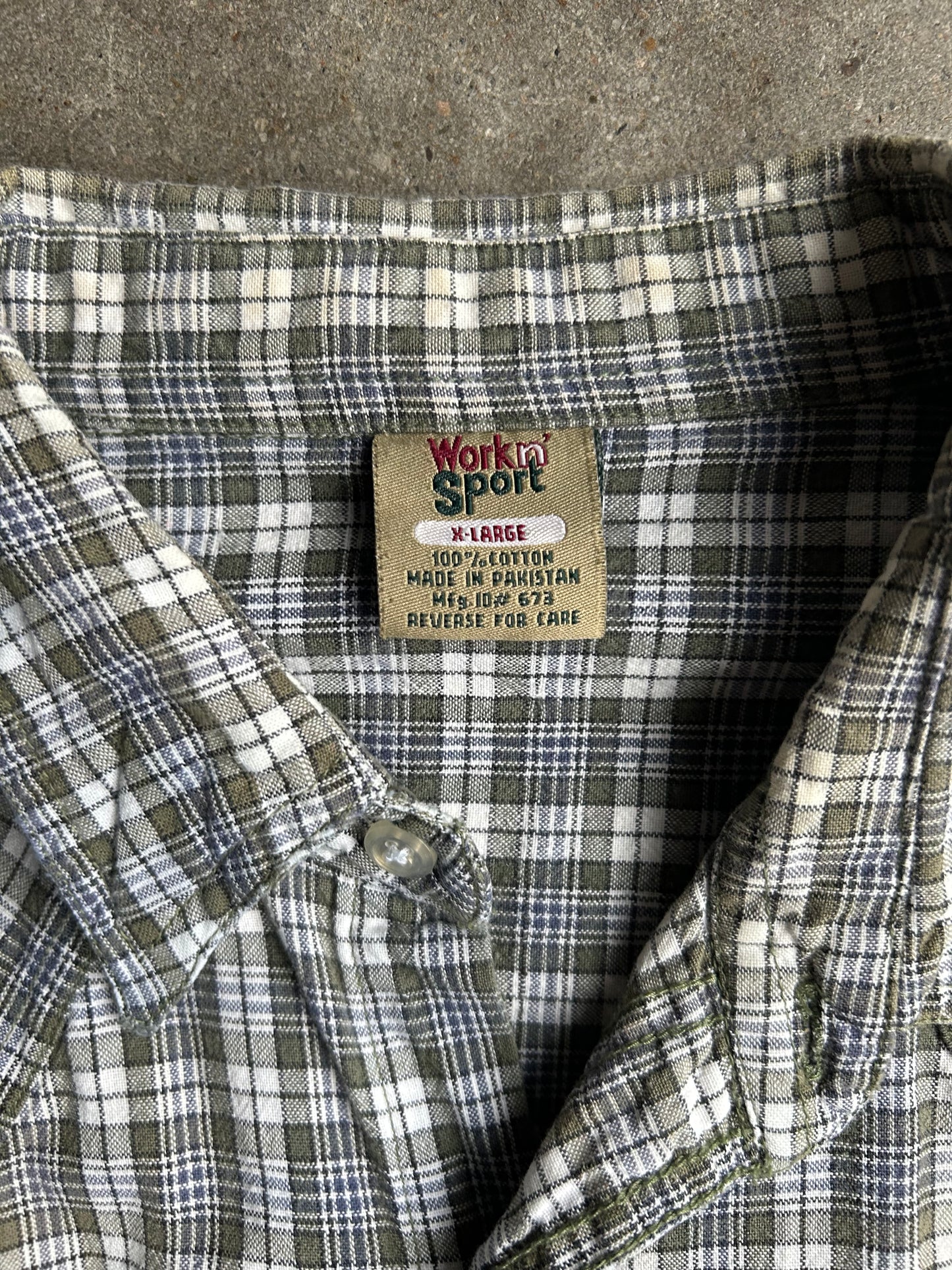 Vintage Workn’ Sport Plaid Button-Up - XL