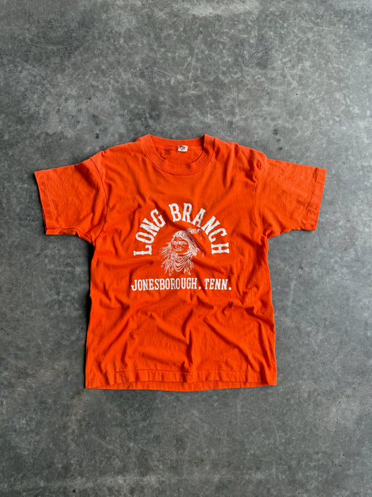 True Vintage Orange Single Stitch Long Branch Distressed Tee - L