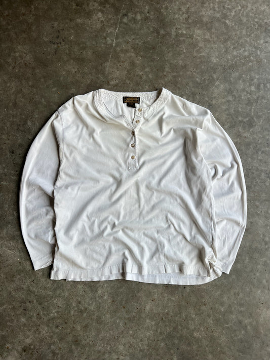 Vintage Eddie Bauer White Long Sleeve Shirt - XL