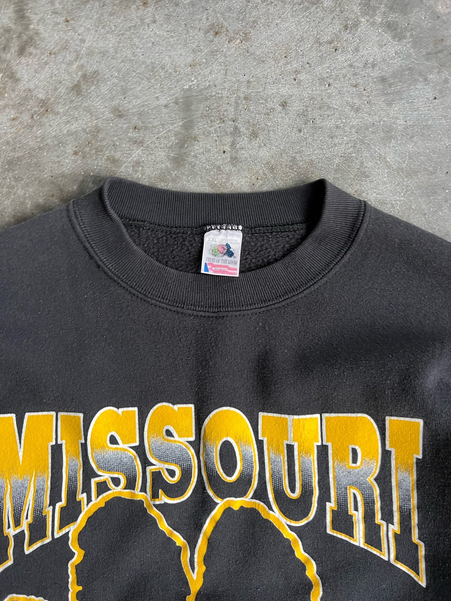 Vintage Black Missouri Tigers Crew - XXL