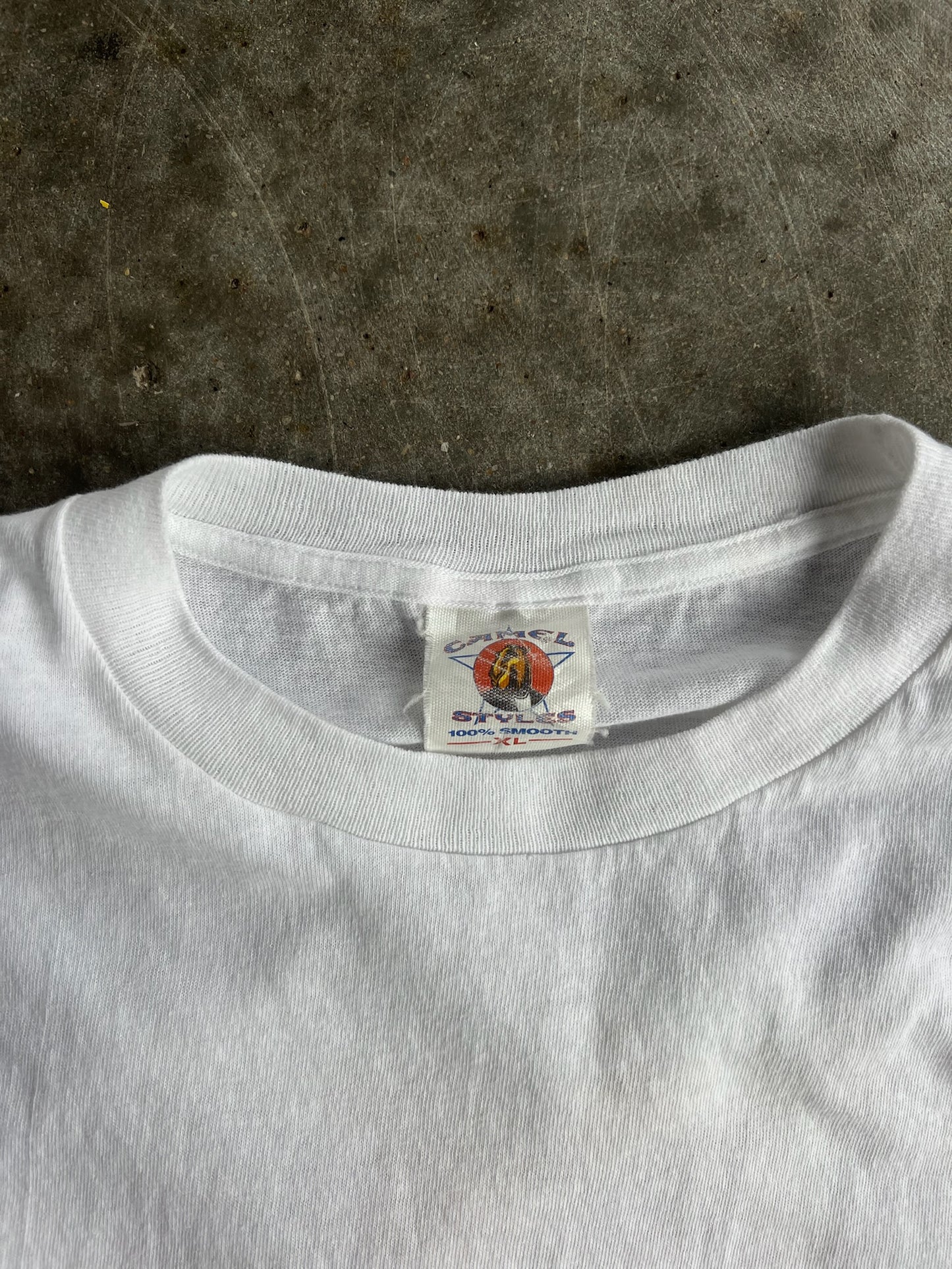 Vintage Cropped White Camel Joe's Shirt - XL