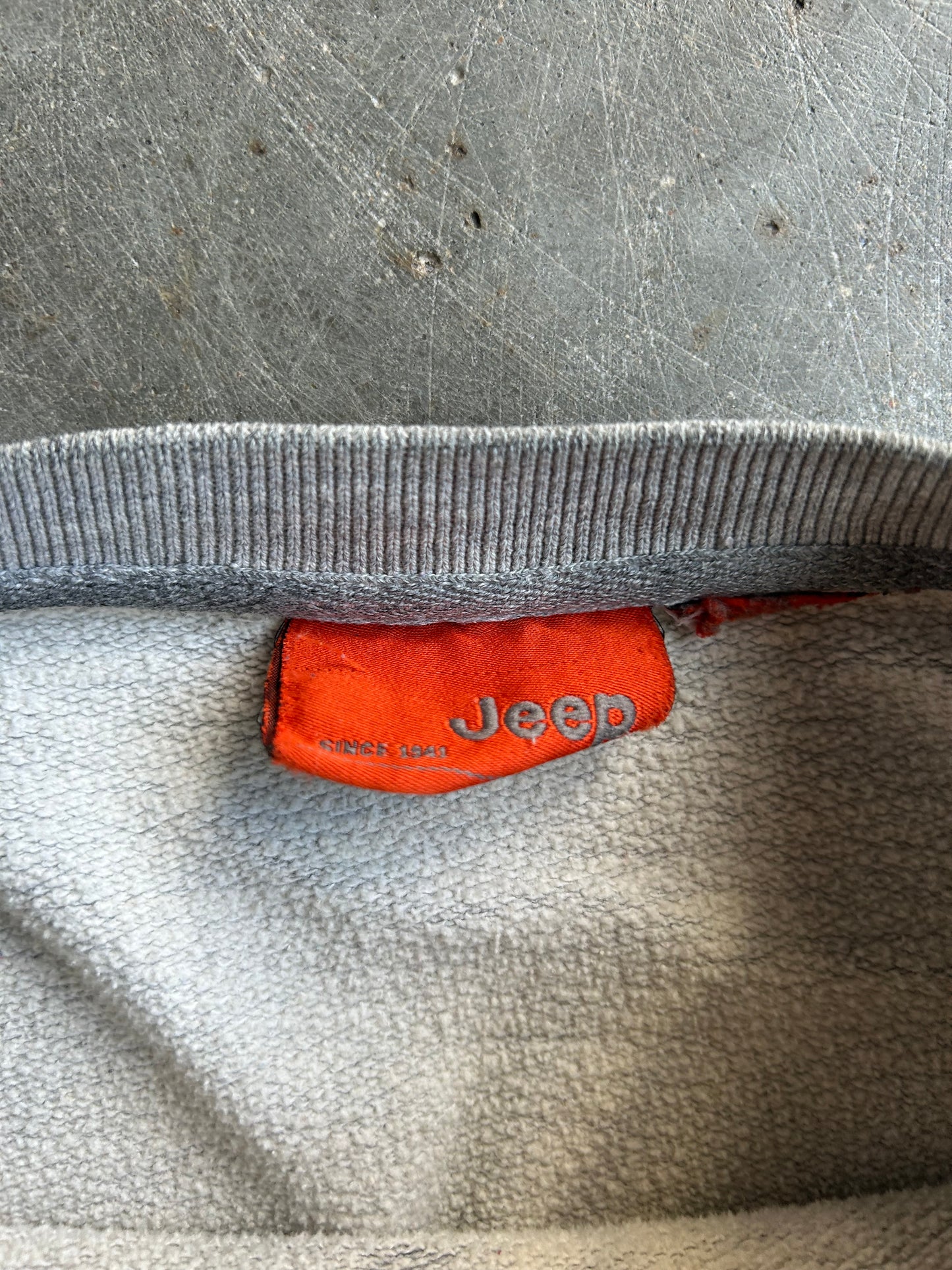 Vintage Grey Jeep Crew - XL