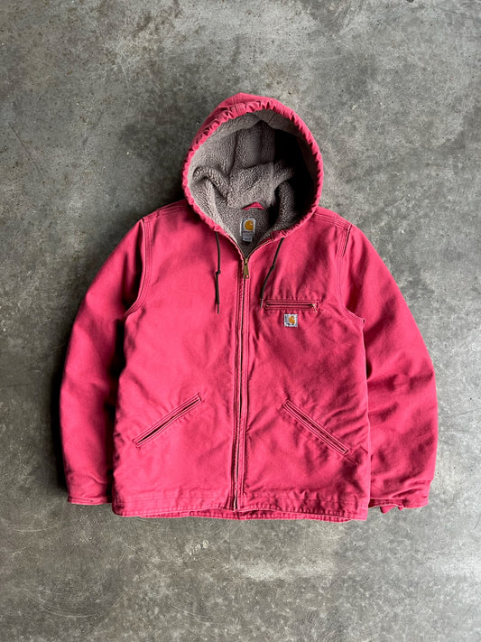 Vintage Hot Pink Fleeced Lined Carhartt Jacket - M