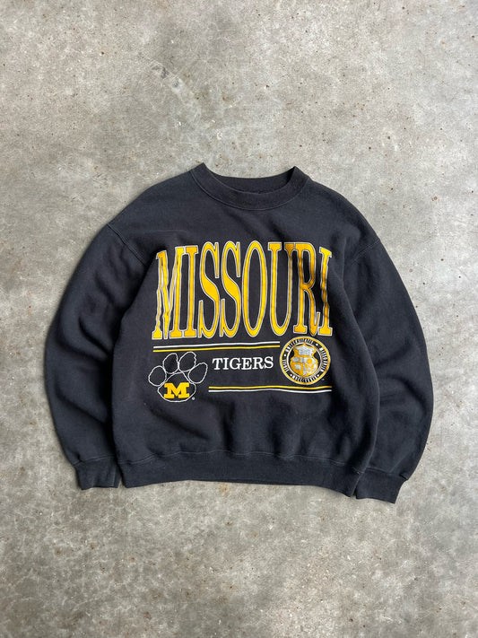 Vintage Black Missouri Tigers Crew - M