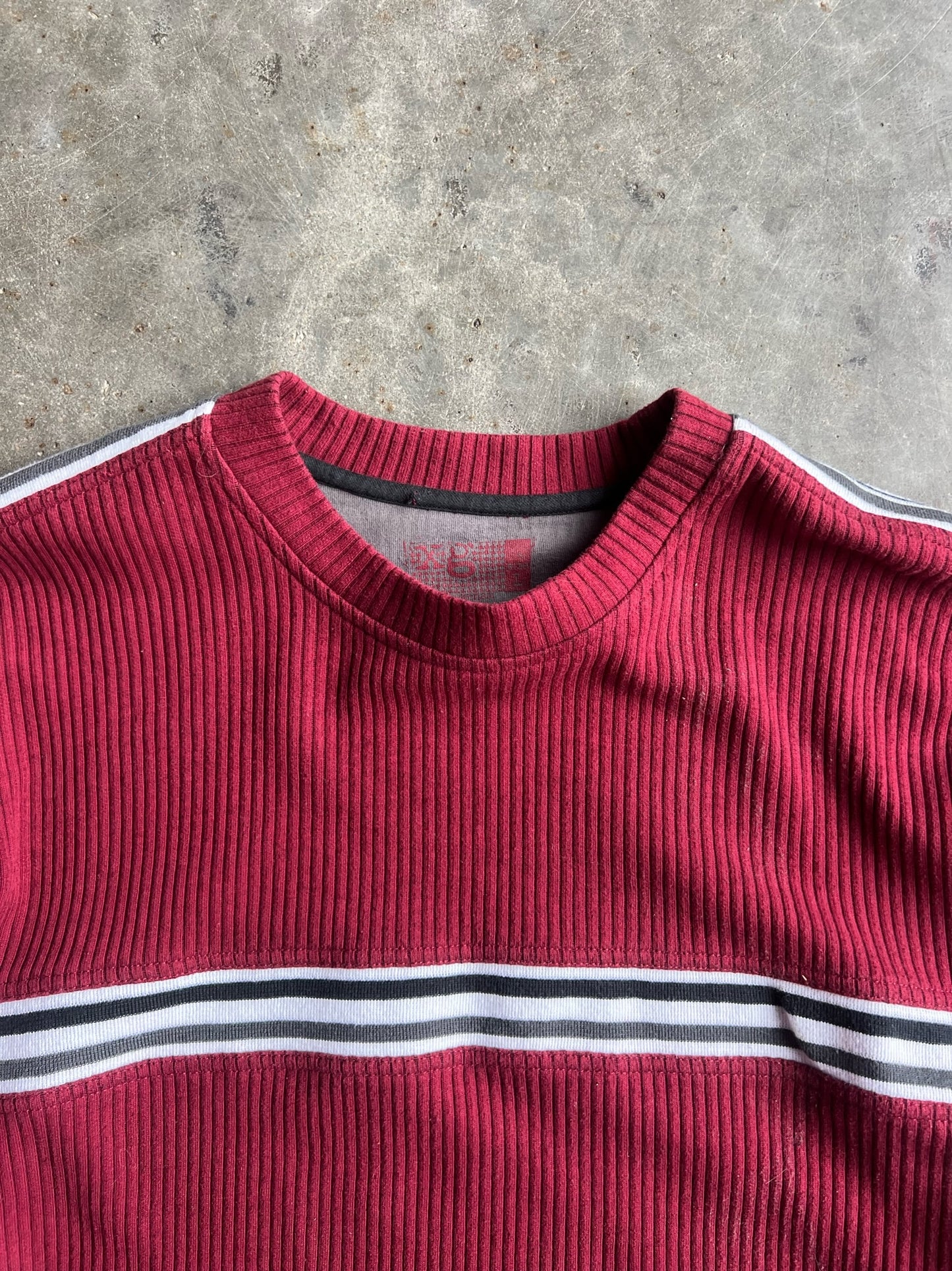 Vintage Xtreme Gear Red Stripe Cropped Sweater - L