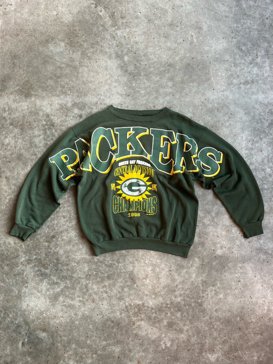 Vintage Green Bay Packers Central Division Champions Crew - XL