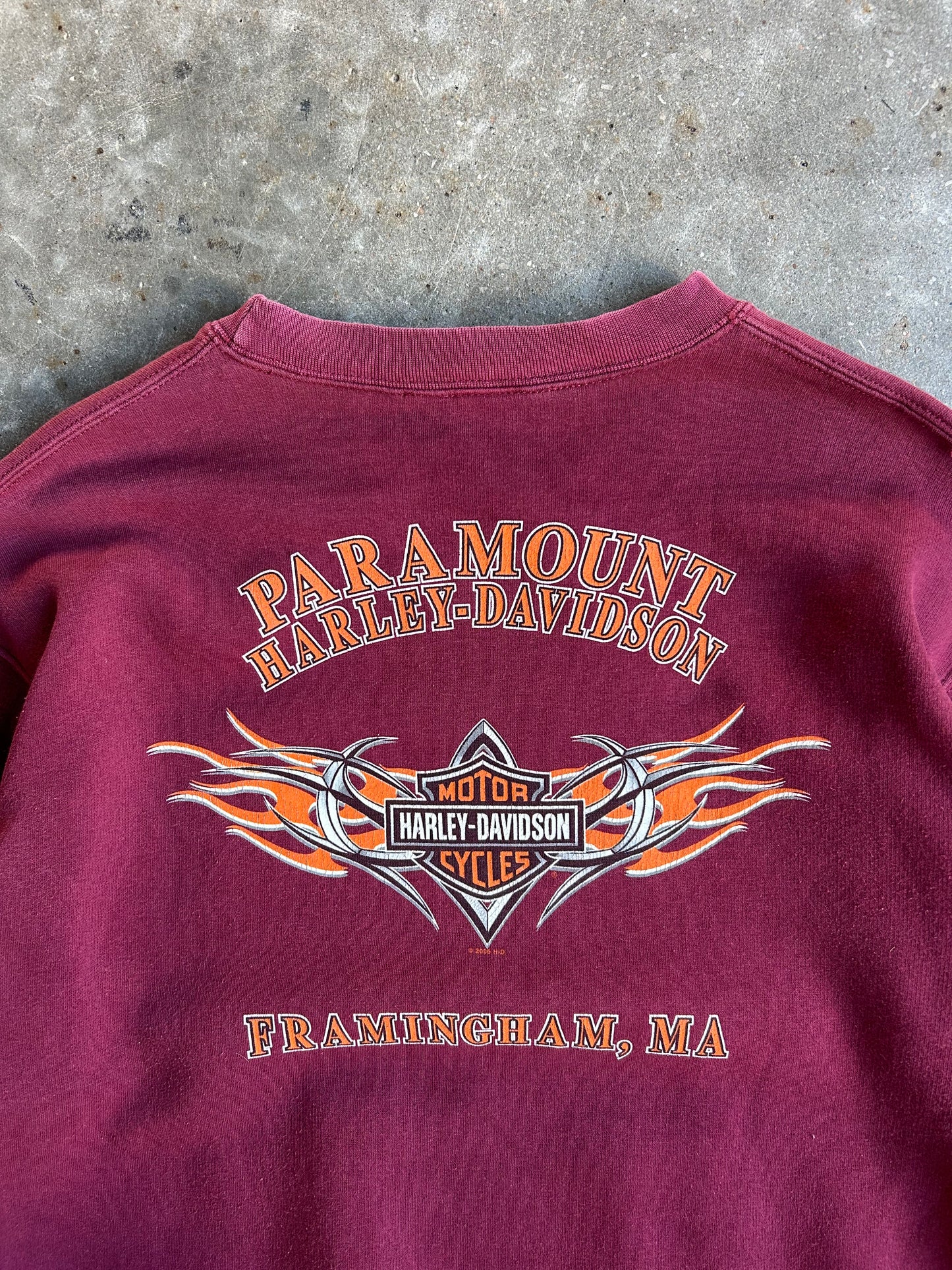 Vintage Maroon Harley Davidson Crew - M