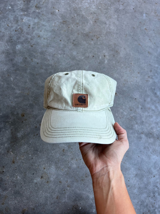 Vintage Pale Yellow Carhartt Velcro Hat