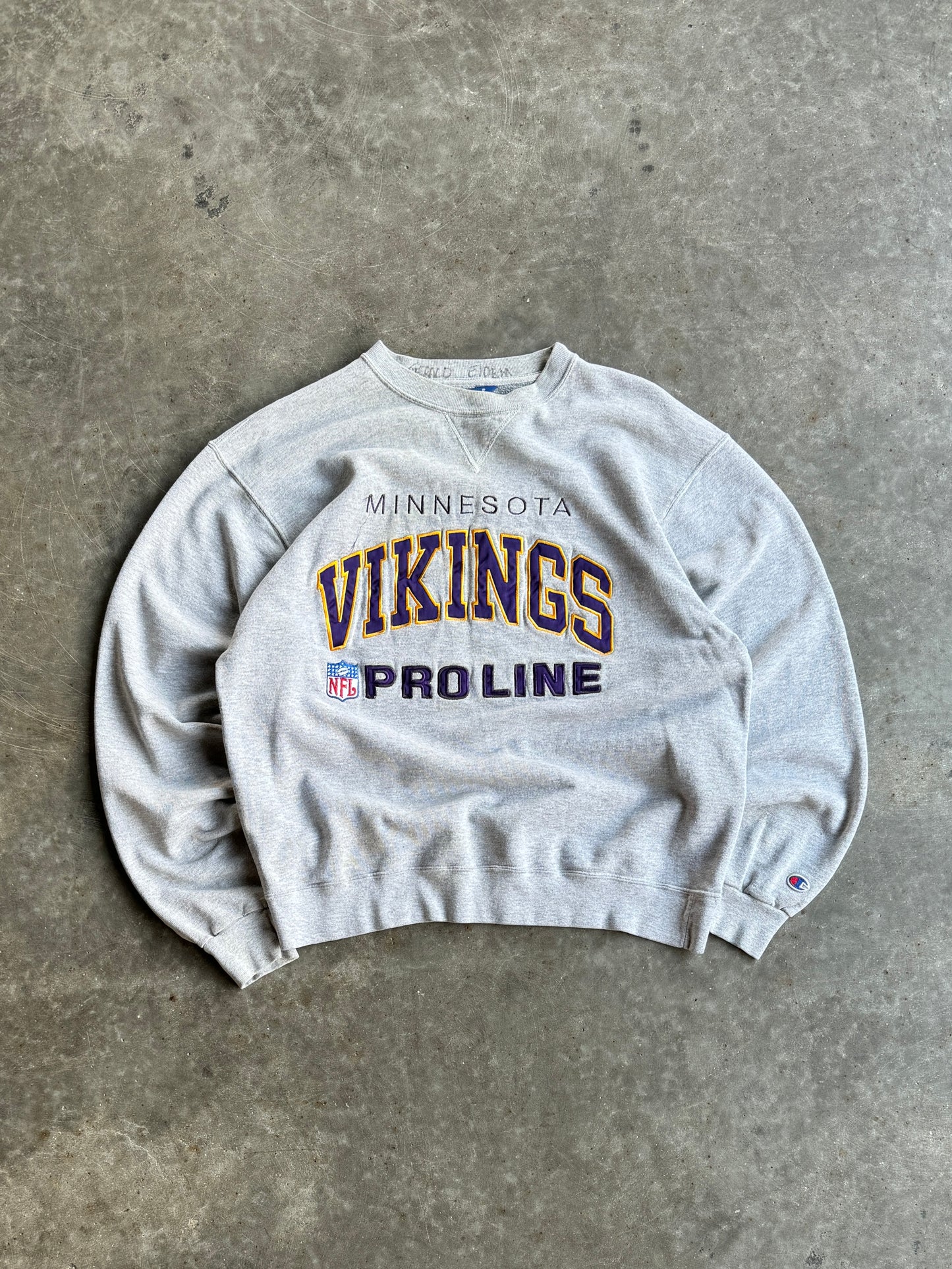 Vintage Minnesota Vikings Crew - L