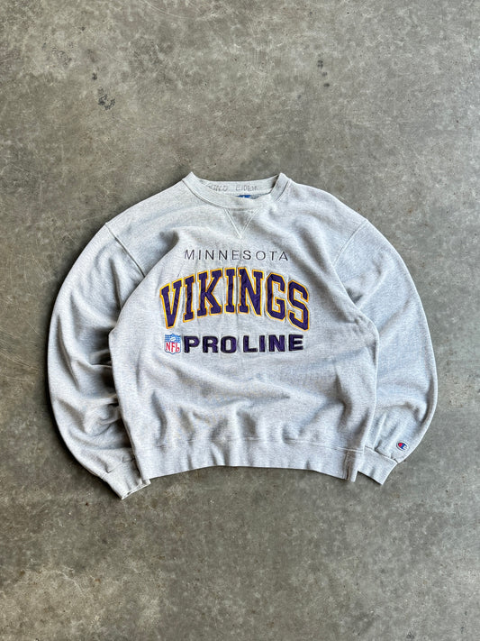 Vintage Minnesota Vikings Crew - L