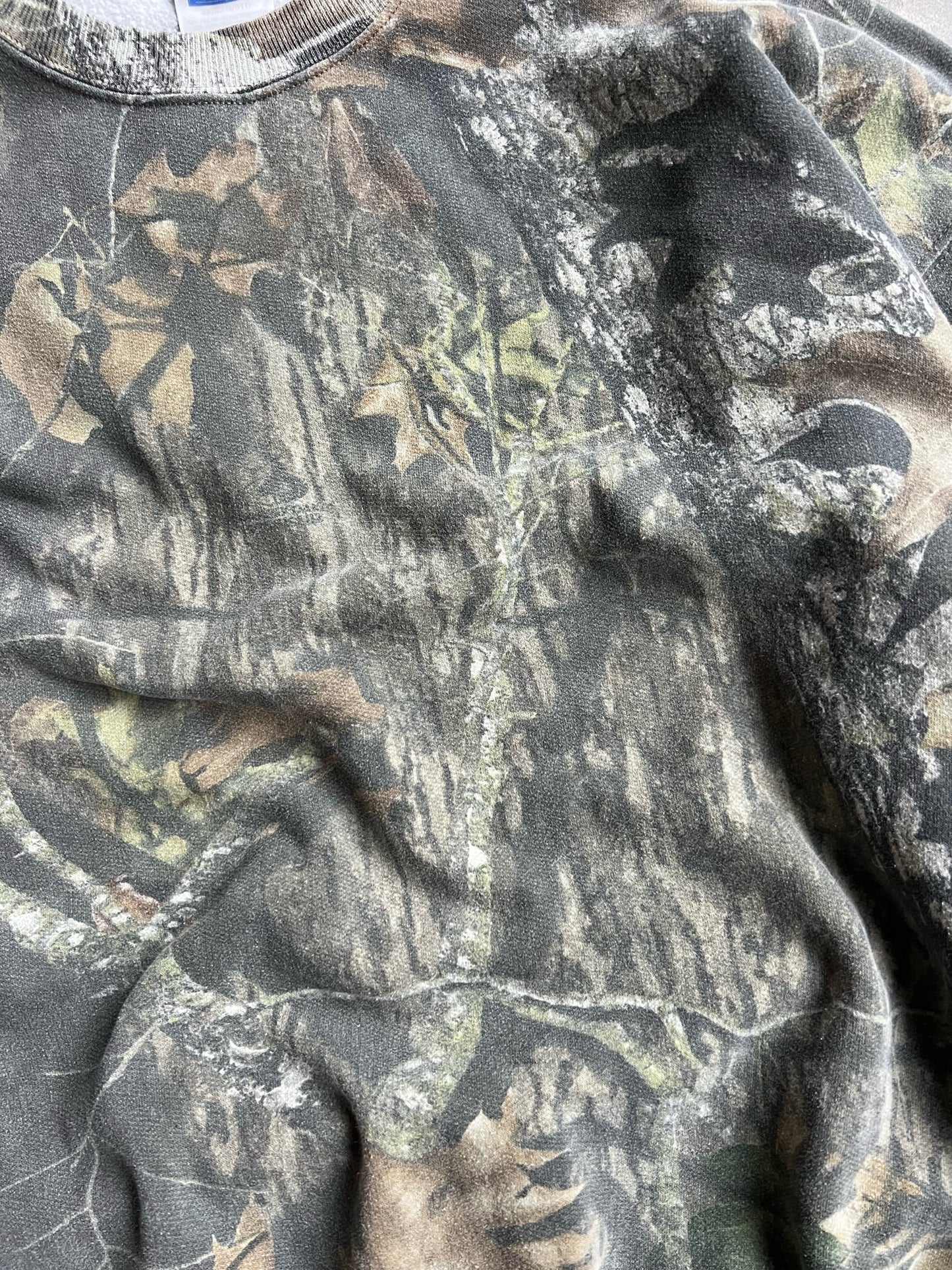 Vintage Red Eagle Mossy Oak Camo Crew - XXXL