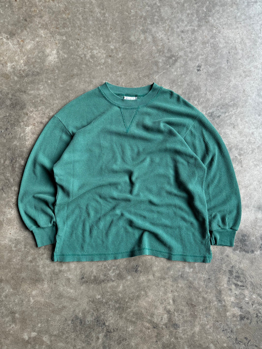 Vintage Say-Lu Green Thermal Long Sleeve - S