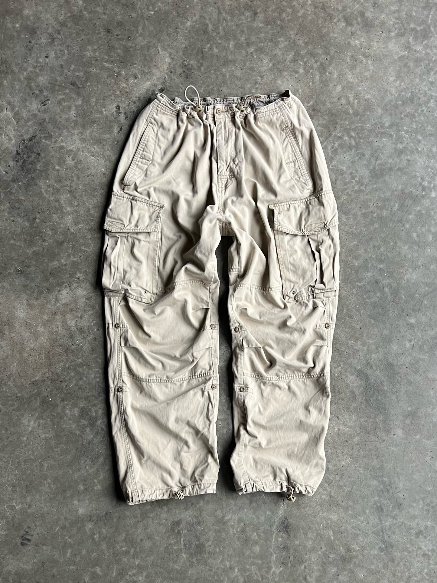 Vintage Khaki Gap Drawstring Utility Pants - L