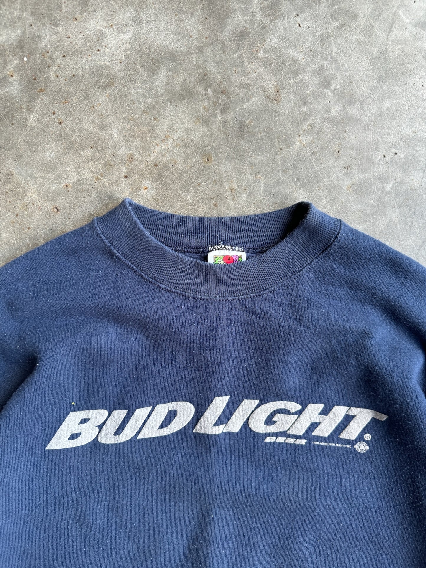 Vintage Navy Bud Light Beer Crew - XL